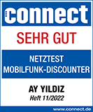 connect: AY YILDIZ Testsieger im Netztest Mobilfunk-Discounter 2022