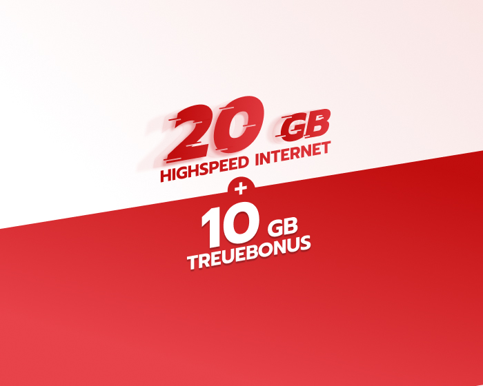 AY YILDIZ 20 GB Highspeed Internet + 10 GB Treuebonus